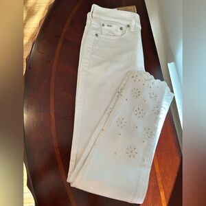 NWOT Polo by Ralph Lauren White Embroidered Eyelet Jeans
